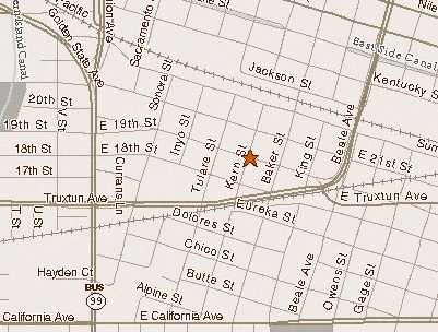 Bakersfield map